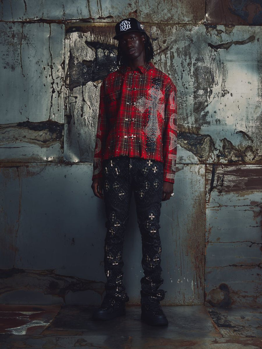 Blood Red Plaid Shirt