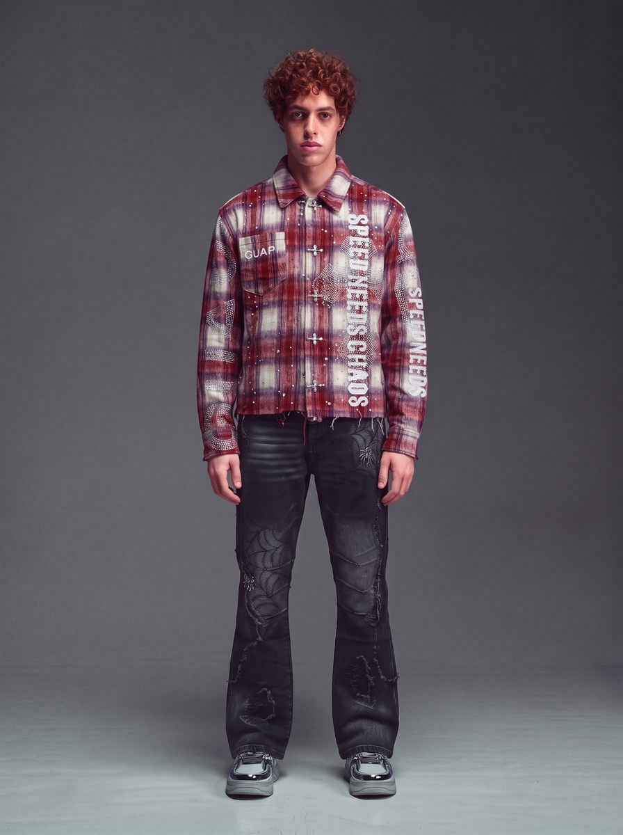 VINTAGE RED PLAID SHIRT