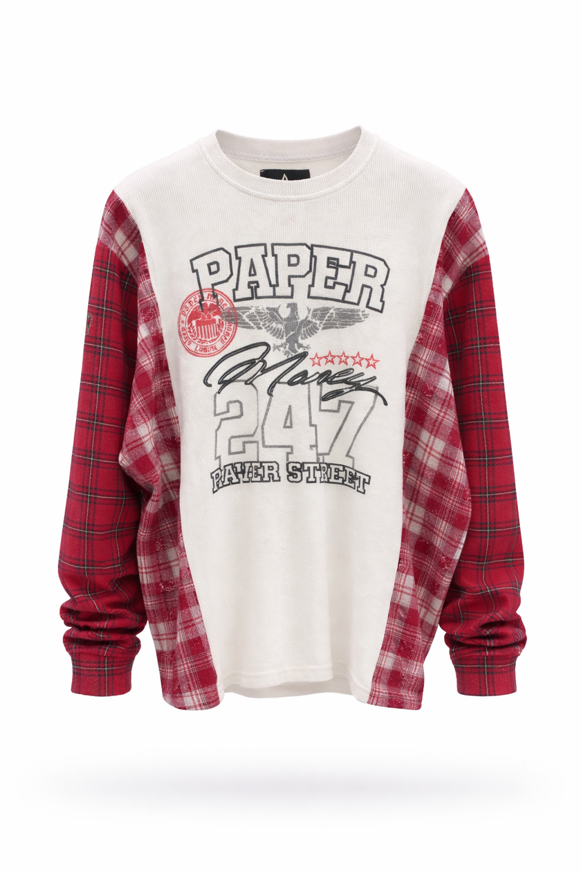 THERMAL PANNELED FLANNEL WHITE
