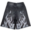 DUAL FLAMES SHORTS BLACK