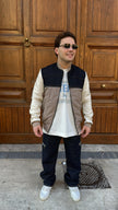BOMBER BICOLOR BEIGE & DENIM