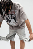 DUAL FLAMES SHORTS GREY