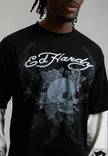 MENS 1971 SKULL DOUBLE LAYER RELAXED T-SHIRT - BLACK