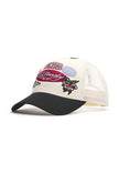 UNISEX EST 1971 VARSITY BADGE 5 PANEL TRUCKER - WHITE / BLACK