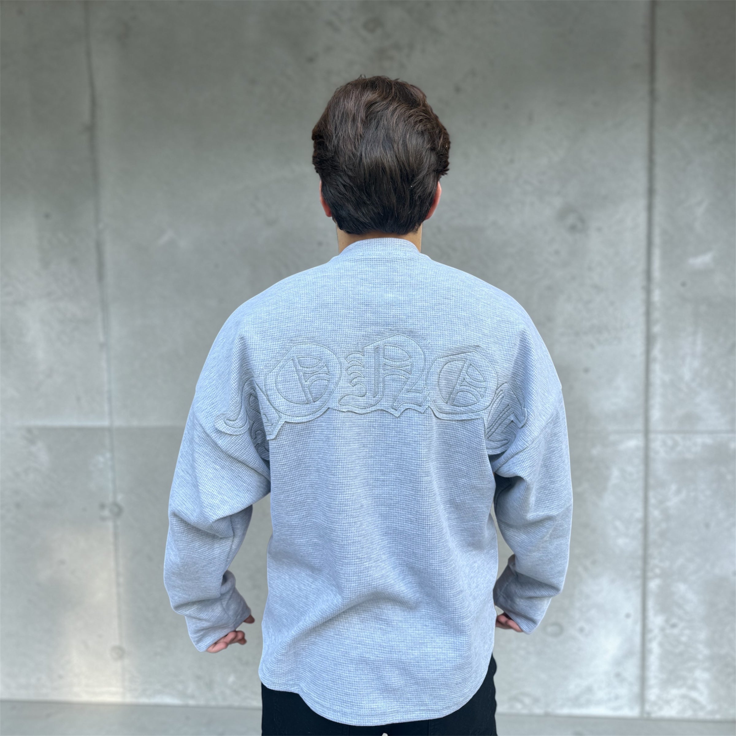 WAFFLE GREY LONG SLEEVE