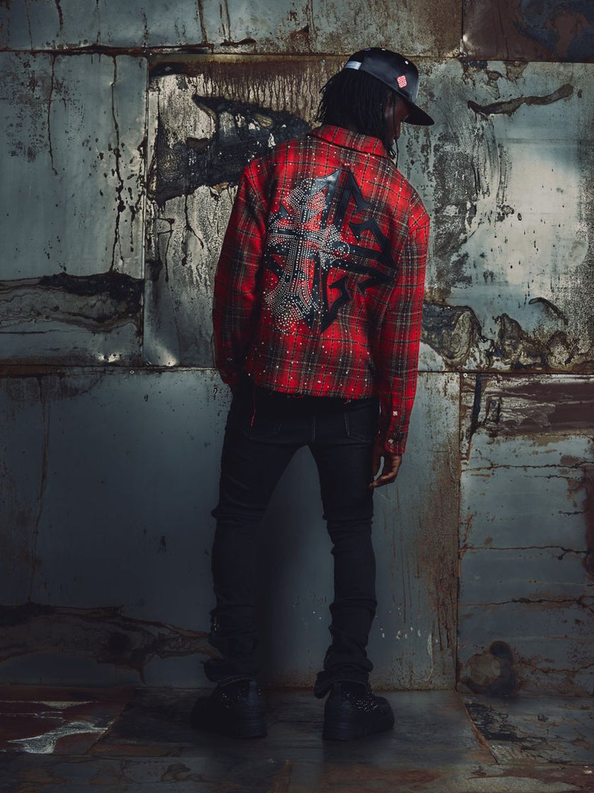 Blood Red Plaid Shirt
