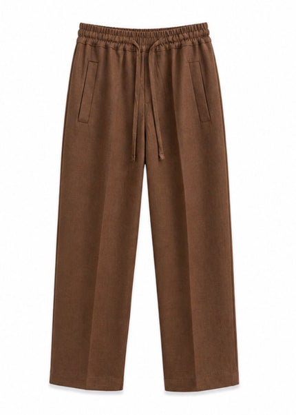 PANTALONE IN LINO MORO