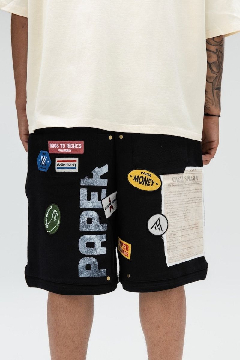PAPER STATES SHORTS Black