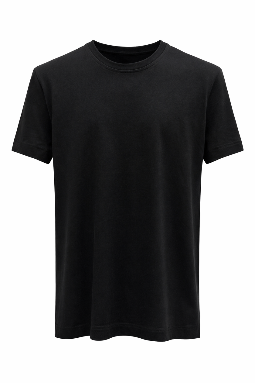 BLACK T-SHIRT FILO DI SCOZIA