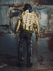 Olive Green Destroyed Plaid Bomber