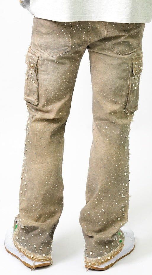 Pearl Crystal Cargos Loose fit