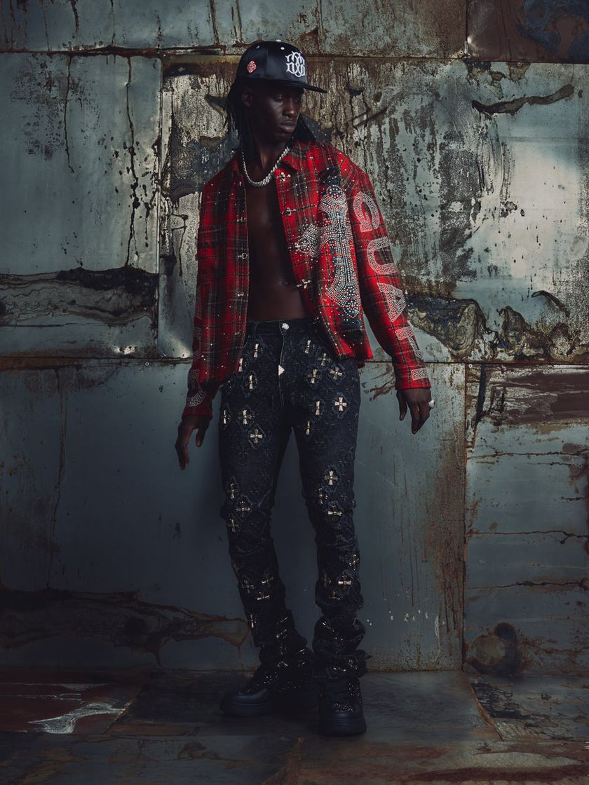 Blood Red Plaid Shirt