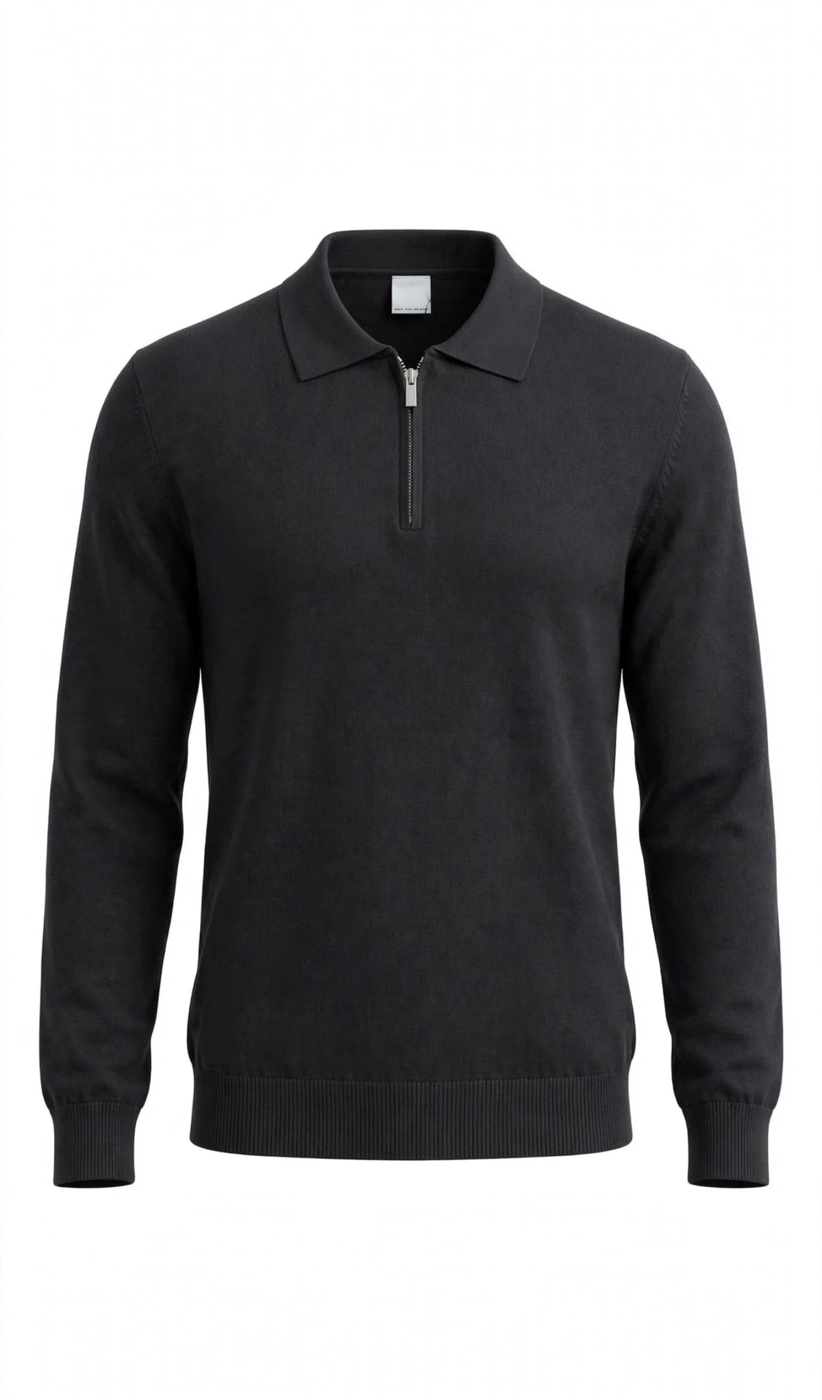 POLO CON ZIP SLIM FIT GRIGIA