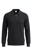 POLO CON ZIP SLIM FIT GRIGIA
