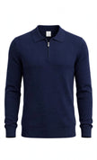 POLO CON ZIP SLIM FIT BLU NAVY