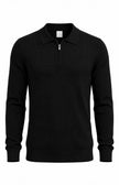 POLO CON ZIP NERA SLIM FIT